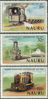 Nauru 1980 SG224-226 Phosphate Locomotives Set MNH - Nauru