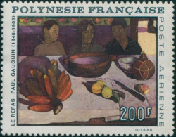 French Polynesia 1968 Sc#C48,SG87 200f The Meal Painting (Gauguin) MNG - Other & Unclassified