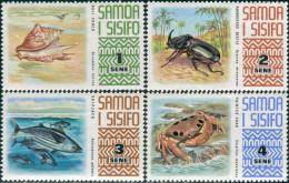 Samoa 1972 SG390-393 Shell Beetle Fish Crab MNH - Samoa