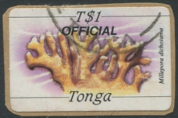 Tonga Official 1984 SGO233 1p Coral OFFICIAL #1 FU - Tonga (1970-...)