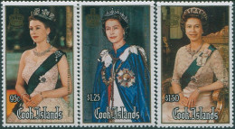 Cook Islands 1986 SG1065-1067 60th Birthday QEII Set MLH - Cookinseln
