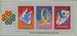 Aitutaki 1983 SG469 World Communications Year MS MNH - Islas Cook