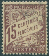 Monaco Due 1906 SGD33 15c Purple On Cream Postage Due FU - Otros & Sin Clasificación