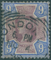 Great Britain 1887 SG209 9d Dull Purple And Blue QV FU - Otros & Sin Clasificación