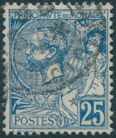 Monaco 1891 SG26 25c Blue Prince Albert FU - Other & Unclassified