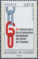 2010 - Conseil De L'Europe - 147 - 60 Ans De La Convention Européenne Des Droits De L'Homme - Mint/Hinged
