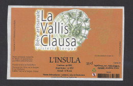 Etiquette De Bière L'Insula  -  La Vallis Clausa  -  Brasserie  De L'Isle Sur La Sorgue (84) - Cerveza