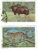 T+ Thailand 1975 Mi 743 745 Tierschutz - Tailandia