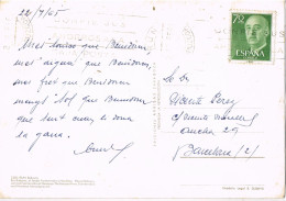 55153. Postal IRUN (Guipuzcoa) 1965. Vista IRUN, Behovia, Rio Bidasoa - Storia Postale