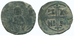 JESUS CHRIST ANONYMOUS CROSS Ancient BYZANTINE Coin 7.3g/32mm #AA609.21.U.A - Bizantinas