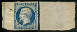 France N° 14Aj Filet Encadrement Obl. étoile - Signé Calves - Cote 400 Euros - TTB Qualité - 1853-1860 Napoléon III.