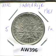 5 FRANCS 1961 FRANCIA FRANCE Moneda #AW396.E.A - 5 Francs