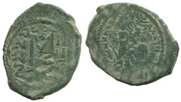 ARAB PSEUDO FOLLIS Antike BYZANTINISCHE Münze  13.7g/36mm #AA482.19.D.A - Bizantinas