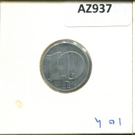 10 HALERU 1991 CHECOSLOVAQUIA CZECHOESLOVAQUIA SLOVAKIA Moneda #AZ937.E.A - Cecoslovacchia