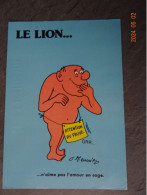 LE LION .... N'AIME PAS L'AMOUR EN CAGE - Humour