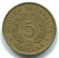 5 MARKKAA 1931 FINLANDIA FINLAND Moneda #WW1114.E.A - Finnland