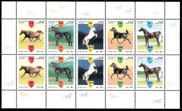 1999 Palerstina  Arabian Horses Set MNH** Bbb17 - Caballos
