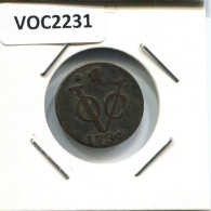 1734 HOLLAND VOC DUIT NIEDERLANDE OSTINDIEN NY COLONIAL PENNY #VOC2231.7.D.A - Niederländisch-Indien