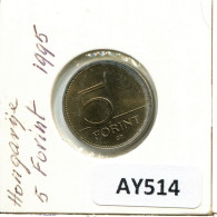 5 FORINT 1995 HUNGRÍA HUNGARY Moneda #AY514.E.A - Ungheria