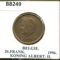 20 FRANCS 1996 DUTCH Text BÉLGICA BELGIUM Moneda #BB249.E.A - 20 Francs