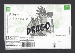 Etiquette De Bière  -  Drago  -  Brasserie  De L'Isle Sur La Sorgue (84) - Cerveza
