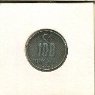 100 LIRA 2002 TURKEY Coin #AR477.U.A - Turkije