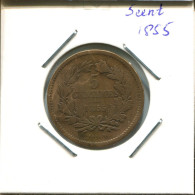 5 CENTIMES 1855 LUXEMBURGO LUXEMBOURG Moneda #AT174.E.A - Lussemburgo