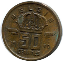 50 CENTIMES 1970 DUTCH Text BELGIEN BELGIUM Münze #AW922.D.A - 50 Centimes