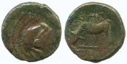 BULL Auténtico ORIGINAL GRIEGO ANTIGUO Moneda 4.1g/16mm #AA092.13.E.A - Grecques