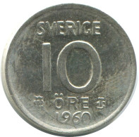 10 ORE 1960 SUECIA SWEDEN PLATA Moneda #AD105.2.E.A - Sweden