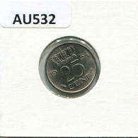 25 CENTS 1954 NETHERLANDS Coin #AU532.U.A - 1948-1980 : Juliana