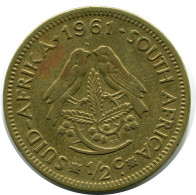 1/2 CENT 1961 SUDAFRICA SOUTH AFRICA Moneda #AX163.E.A - South Africa