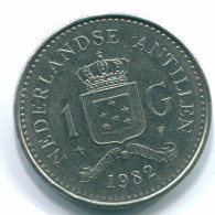 1 GULDEN 1982 NIEDERLÄNDISCHE ANTILLEN Nickel Koloniale Münze #S12049.D.A - Niederländische Antillen