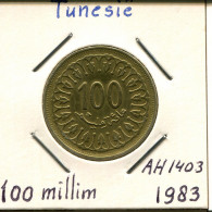 100 MILLIMES 1983 TUNISIE TUNISIA Pièce #AP830.2.F.A - Túnez