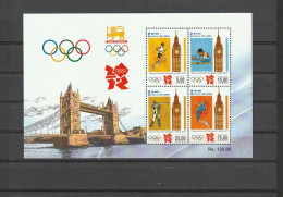 Sri Lanka 2012 Olympic Games LONDON MINIATURE SHEET / Block MNH - Sri Lanka (Ceylan) (1948-...)