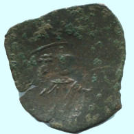 Auténtico Original Antiguo BYZANTINE IMPERIO Trachy Moneda 1.7g/21mm #AG643.4.E.A - Byzantines