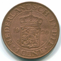 1 CENT 1920 INDIAS ORIENTALES DE LOS PAÍSES BAJOS INDONESIA Copper #S10096.E.A - Indes Neerlandesas