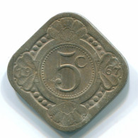 5 CENTS 1967 ANTILLAS NEERLANDESAS Nickel Colonial Moneda #S12458.E.A - Netherlands Antilles