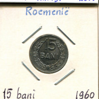 15 BANI 1960 ROMÁN OMANIA Moneda #AP648.2.E.A - Rumänien