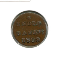 1808 BATAVIA VOC 1/2 DUIT NEERLANDÉS NETHERLANDS INDIES #VOC2131.10.E.A - Dutch East Indies