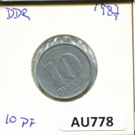 10 PFENNIG 1967 DDR EAST ALLEMAGNE Pièce GERMANY #AU778.F.A - 10 Pfennig