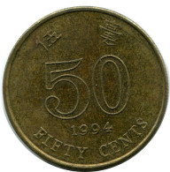50 CENTS 1994 HONG KONG Moneda #AY608.E.A - Hong Kong