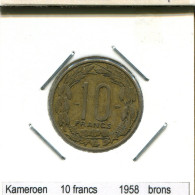 10 FRANCS 1958 CAMEROUN CAMEROON Pièce #AS324.F.A - Kamerun