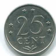 25 CENTS 1975 ANTILLES NÉERLANDAISES Nickel Colonial Pièce #S11608.F.A - Niederländische Antillen