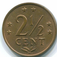 2 1/2 CENT 1971 NIEDERLÄNDISCHE ANTILLEN Bronze Koloniale Münze #S10505.D.A - Antilles Néerlandaises