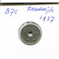 5 CENTIMES 1937 FRANCE Pièce Française #AM999.F.A - 5 Centimes