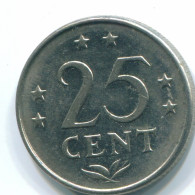 25 CENTS 1971 ANTILLAS NEERLANDESAS Nickel Colonial Moneda #S11582.E.A - Antilles Néerlandaises