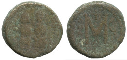 JUSTIN II AND SOPHIA AE FOLLIS 565-578 AD 14.9g/28mm BYZANTIN #SAV1025.10.F.A - Bizantine