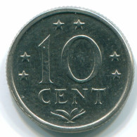 10 CENTS 1971 NETHERLANDS ANTILLES Nickel Colonial Coin #S13395.U.A - Niederländische Antillen