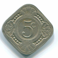 5 CENTS 1957 ANTILLAS NEERLANDESAS Nickel Colonial Moneda #S12406.E.A - Antilles Néerlandaises